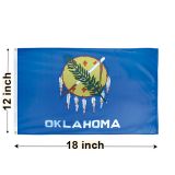 12"x18" Oklahoma Nylon Outdoor Flag